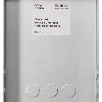 Boîtier INC Siedle Classic 1× 154×231×65mm argent 