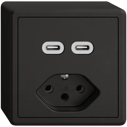 Presa di ricarica USB AP EDIZIO.liv SNAPFIX® USB C+C/T13 3A 230VAC ne 