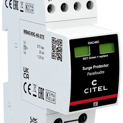 Parasurtension Citel DAC40CS-40-275, type 2, 4 pôles 