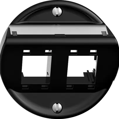 Kit de montage ENC Sdue Q, avec capot de sortie oblique 2×RJ45 freenet noir 