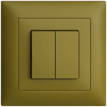 Poussoir ENC EDIZIOdue 2×A-R/1P olive 