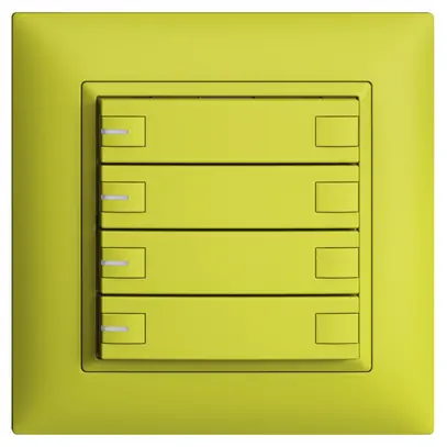Poussoir KNX RGB ENC EDUE FMI, 250mW, a.LED RGB, 4×poussoir, C.2×T., lem 