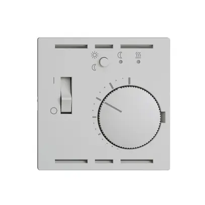 Kit frontal EDIZIOdue gris clair, 60×60mm pour thermost.d'amb. 