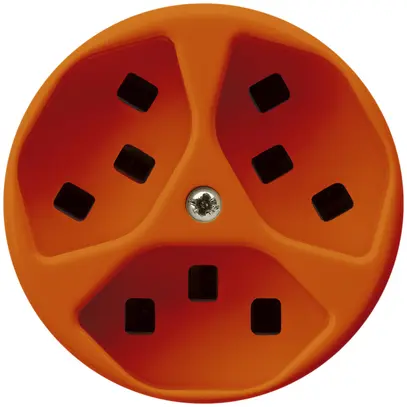 Presa Hager basico 3×tipo 23 A arancia 