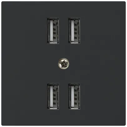 Prise 4×USB kallysto A 2400mA noir 