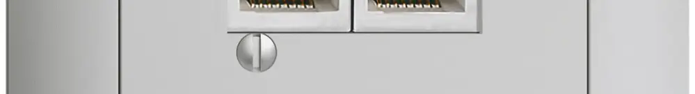 Scatola INC 2×RJ45/s 4P sep. EDIZIOdue R&M swissline grigio chiaro 