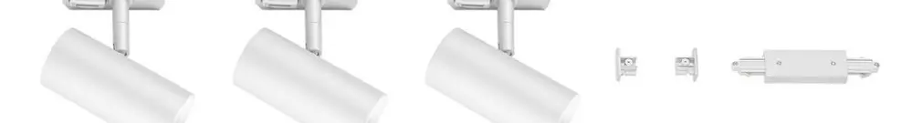 Kit d'éclairage LED SLV NOBLO SPOT, rail conducteur 1-phase, 3×spot 2700K, blanc 