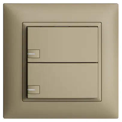 Poussoir KNX RGB ENC EDUE FMI, 250mW, a.LED RGB, 2×poussoir, comm.1×touche, sa 