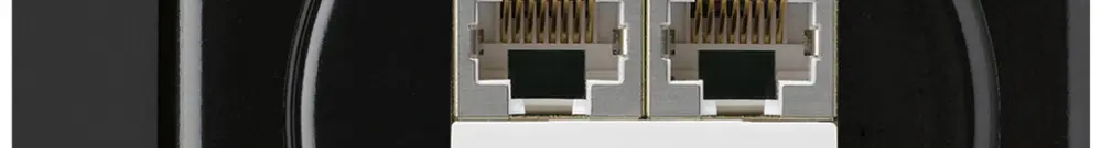 Scatola di raccordo AP basico 2×RJ45s separato nero 