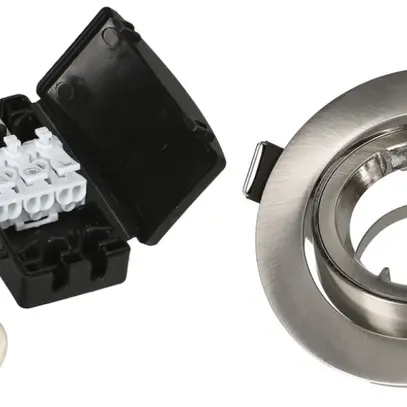 EB-Spot MAX HAURI maxLUCE GU10 Loch-Ø80mm mit Spannfedern chrom 