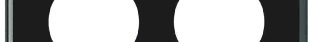 Placca di copertura INC basico 3×2 5×Ø43mm+Ø58mm nero 