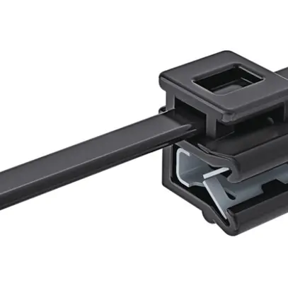Clip d'arrêt avec collier EdgeClip T50ROSEC5B, latérale à plomb 1…3mm PA66W 