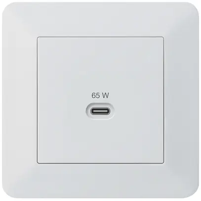 Presa di ricarica USB INC Hager kallysto.trend tipo C 65W 3250mA bianco 