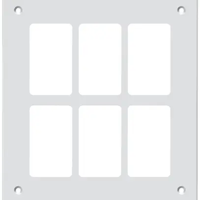 Plaque de montage Hager FLF 3/5 2×3 aluminium anodisé bc 