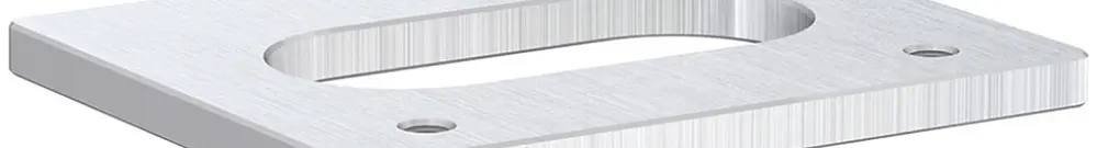 Piastra di montaggio Hager EOCKET 80×49×6mm accia.pregiato p.colonna ESOCKET 