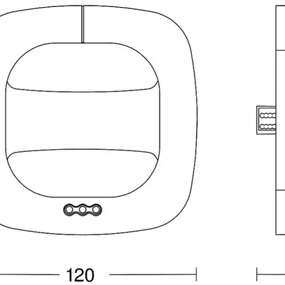 Rilevatore di presenza INS Steinel Dual HF KNX 360° h=2.8m 20m×3m 