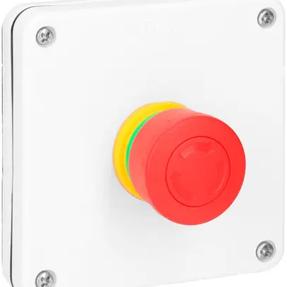 Bouton arrêt d'urgence ENC AWAG, 3A 230VAC/10A 24VAC, NO/NC, IP55, bc 