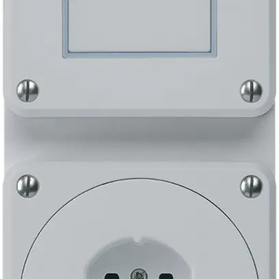 Combi INC 2×1 HA robusto sch3/tipo 15 con morsetti a innesto grigio 