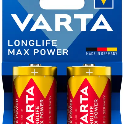 Batterie VARTA Consumer Longlife Max Power D alcaline Mn 1.5V blister à 2 pièces 