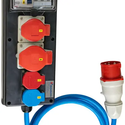 Distributore d.corrente DEM DB31962 32A 1×LS 1×FI 1×T23 1×T25 2×16A 2×32A 3m 32A 