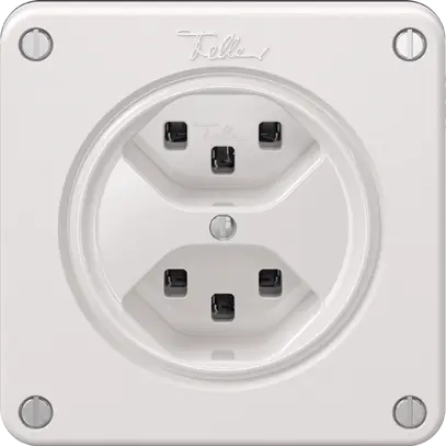 Steckdose NEVO, 2×T23, weiss 