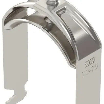 Brida rapida BET 2056 piede a H metallo 70…76mm 1×cavo A2 1.4301 