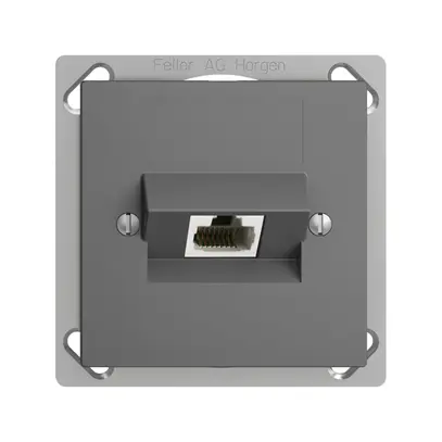Presa INS 1×RJ45/u 8P ITplus EDIZIOdue grigio scuro 