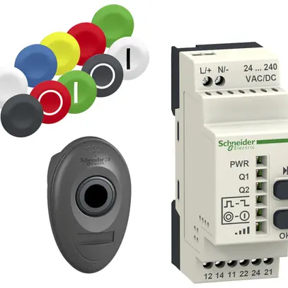 Pulsante e ricevitor.RF kit Schneider Electric 24…240VUC, sintetica 