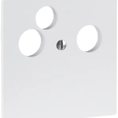 Frontplatte R&M MiniDat 3×Koax 60×60mm weiss 