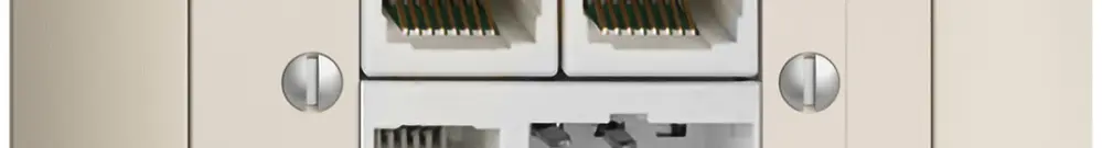 Scatola INC T+T/2×RJ45/RJ11/u ADSL ITplus EDIZIOdue crema 