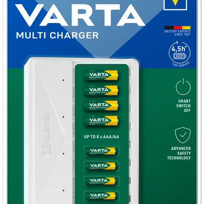 Chargeur VARTA Multi Charger avec 8×AA/AAA sans piles 