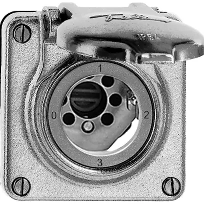 Interrupteur rotatif INC mouillé 5/1L Al poli, pour serr.de sûr, s.cylindre 