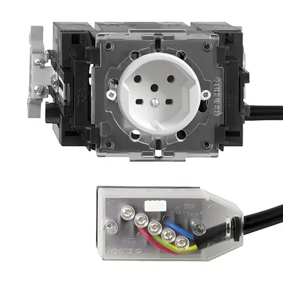 Presa INS FH T15 bianco 49…69mm per cavo piatto Technofil 