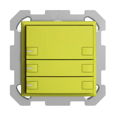 Pulsante KNX RGB INC EDUE, 250mW, c.LED RGB, 3×pulsante, com.2×tasti, lem 