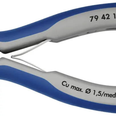 Pince coupante de coté KNIPEX 125mm, 64HRC, Ø0.1…1.5mm/Ø0.8mm 