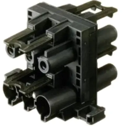 Bloc de distribution 3P noir, GST 18i3 V 3P1 FV 