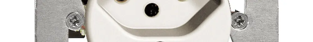 Presa INC FH T13 bianco con LED verde 