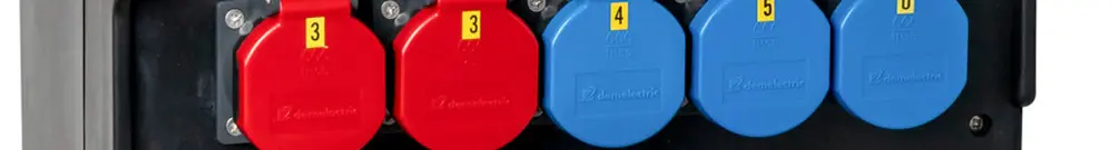 Stromverteiler DEM DB32365 63A 6×LS 1×FI 3×T23 2×T25 1×CEE 5-16/32/63 