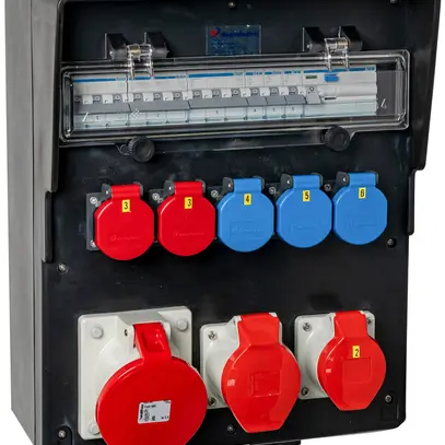 Stromverteiler DEM DB32365 63A 6×LS 1×FI 3×T23 2×T25 1×CEE 5-16/32/63 