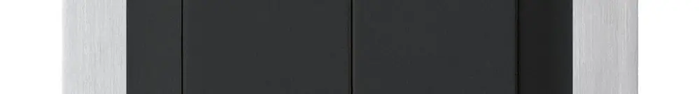Poussoir ENC kallysto 2×A-R/1P noir avec plaque de fixation 
