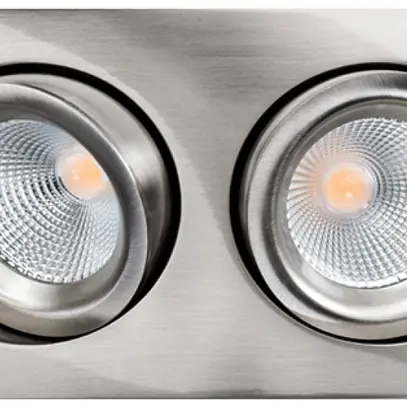 Downlight LED SG Junistar Lux Square 2×7W 1160lm 927 IP20/IP44 42° DA 175×95 arg 