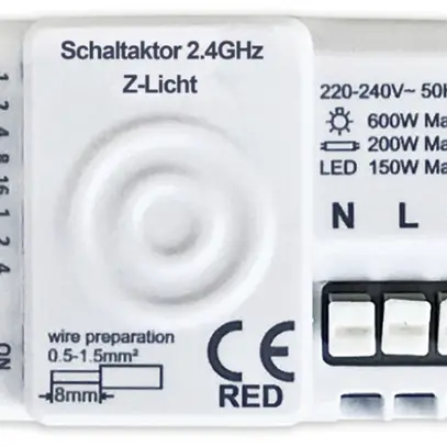 Actionneur-commutateur Z-Licht avec Bitec fonction 2.4 