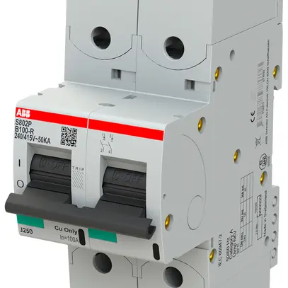 Disjoncteur ABB S802P-B100-R 2P 400V B-100A 50kA 3UM 