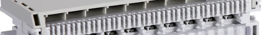 Réglette de raccordement R&M VS88 10×2L pour fils Ø≤0.8mm 