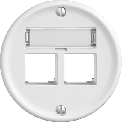 Kit di montaggio S-One STANDARDdue Q per 2×RJ45 diritto, bianco 