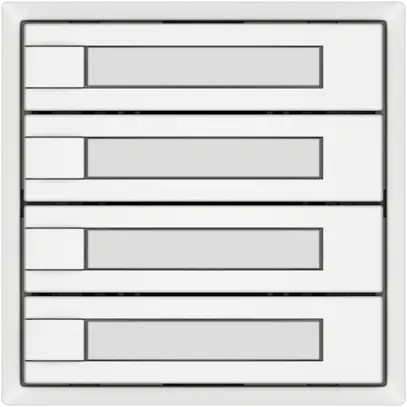 Poussoir KNX RGB EDIZIO.liv SNAPFIX® capteur temp.s.LED étiqu.4× comm.1T bc 