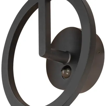 Applique LED SLV Q-RING senseur 10W 950lm 3000K IP54 Ø270×110mm noir 