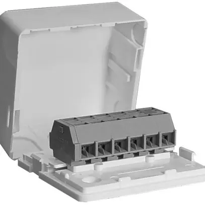 Boîte de dérivation AP th 6×4×1.5mm² 66×66×30mm, blanc 