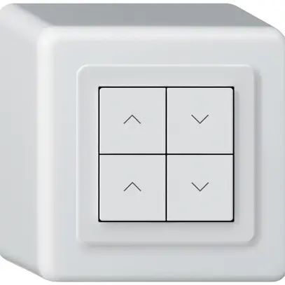 Pulsante per tapparelle KNX AP Hager BA basico Q quadruplo 88×88mm bianco 