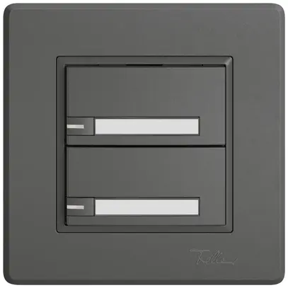 Poussoir universel ENC EDIZIO.liv UNI SNAPFIX® a.LED RGB 2× comm.1T étiqu.grf 